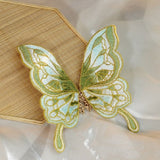 Handmade Embroidered Butterfly Hair Clips