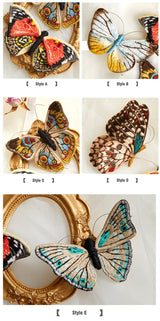 Starter Embroidery Kit Handmade Butterfly Brooches DIY Sewing Kit With Hoop