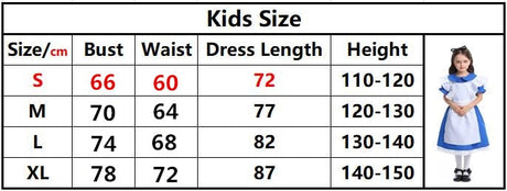 Alice In Wonderland Costume Adult Kids Cosplay