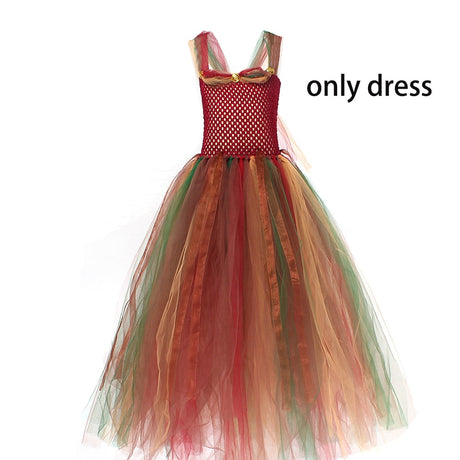 Woodland Fairy Princess Costume for Girls Fancy Tutu Dress with Wings