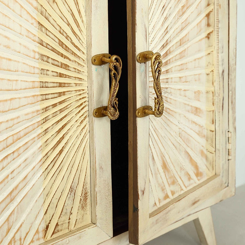 Peacock Handcrafted Brass Door Handle Pull