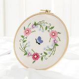 Meadow Flowers Embroidery Starter Kit With Pattern and Instructions and Hoop