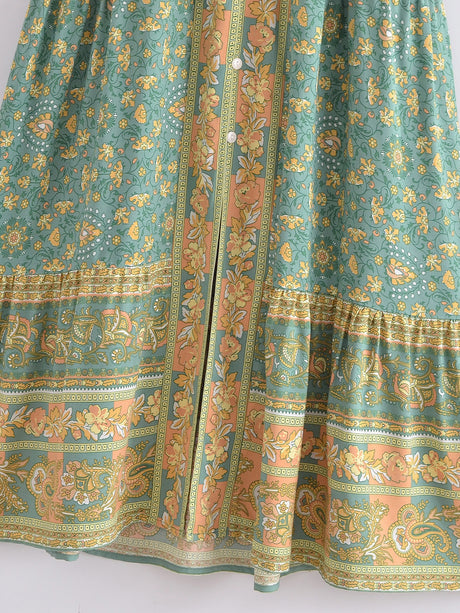River Moss Boho Maxi Dress