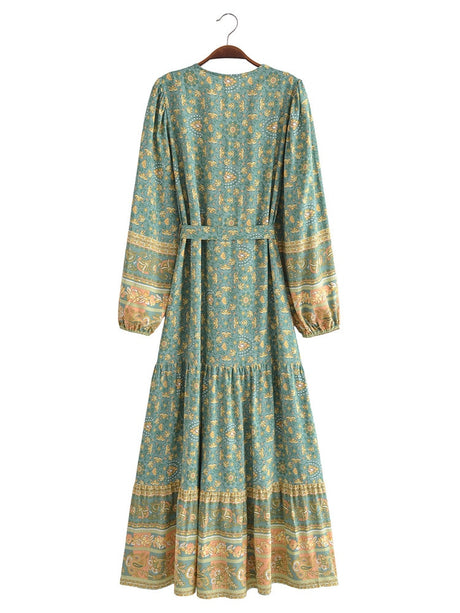 River Moss Boho Maxi Dress