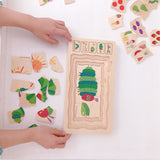 Very Hungry Caterpillar Multi-layered Puzzle Early Childhood Story Picture Book Butterfly Growth Wooden Toy