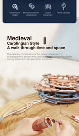 Medieval Carolingian Wall Clock DIY 3D Wooden Model Kit