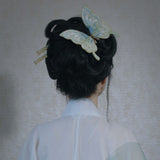 Handmade Embroidered Butterfly Hair Clips
