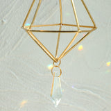 Air Plant Holder Lotus Planter Hanger with Crystal Chain