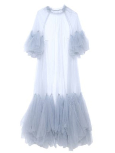 Lydia Tulle Spliced Ruffles Dresses