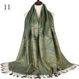 Pashmina Paisley Large Silk Scarf Wrap