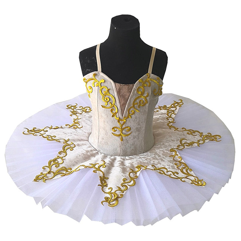 Velvety Top Embroidered Ballet Tutus Kids and Adult Ballerinas
