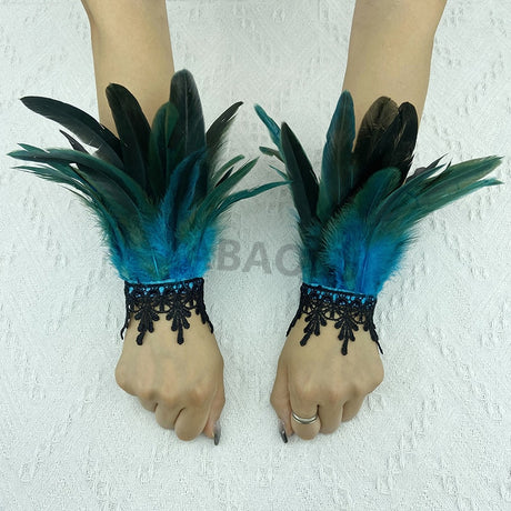 Natural Feather Wrist Cuffs