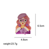 Woodland Fleur Acrylic Brooches 6 Colours Available