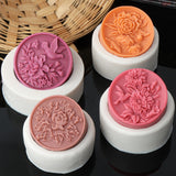 Round Peony Silicone Soap Moulds DIY Candle Resin Chocolate Ice Soap Making Tool