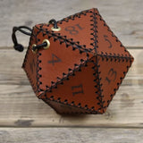 Luck Hoarder PU Leather Polygonal Drawstring Dice Bag