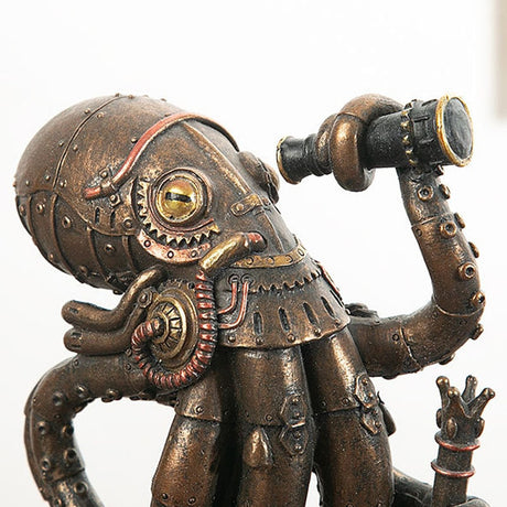 Steampunk Cthulhu Octopus Resin Statue Sculpture Home Decor