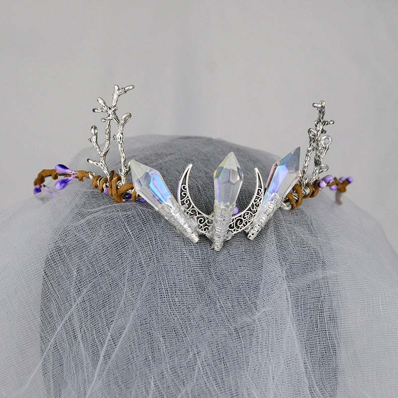 Crystal Forest Crown Elvish Hair Jewellery