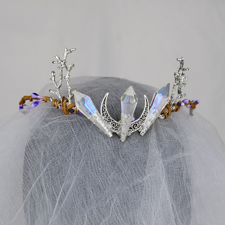 Crystal Forest Crown Elvish Hair Jewellery