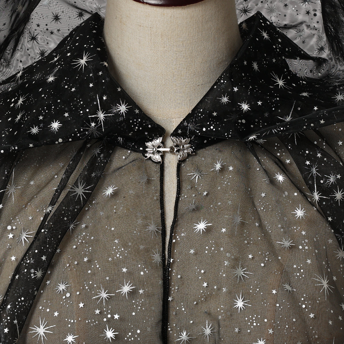 Starry Stars Tulle Hooded Cloaks