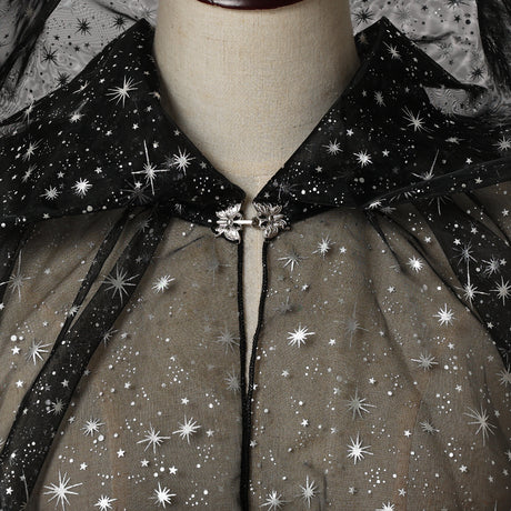 Starry Stars Tulle Hooded Cloaks
