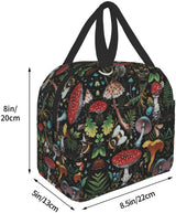 Woodland Mushrooms Lunch Bag Insulated Cooler Lunch Tote Box