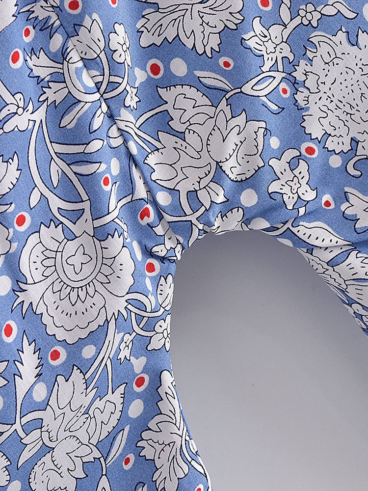 Boho Vintage Floral Print Short Kimono Wrap Tops