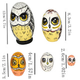 5pcs/set Hand Painted Owl Nesting Dolls