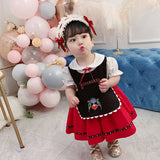 Baby Bavarian Dirndl Dress Children Oktoberfest Costumes German Baby Girl Heidi Costume
