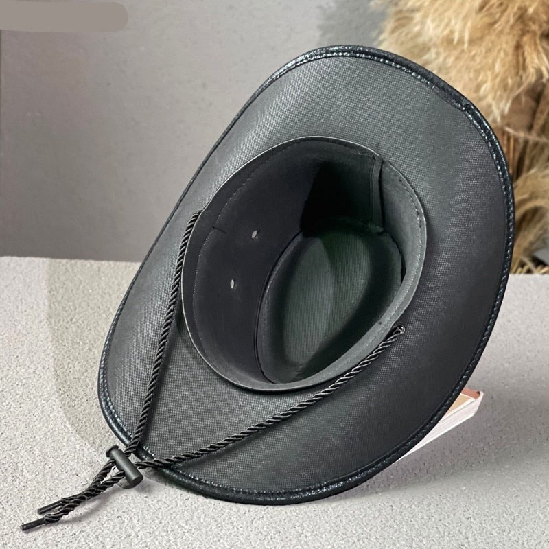 Western Cowperson Faux Leather Hat