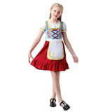Child German Oktoberfest Costume Bavaria Traditional Dirndl Girls Dress