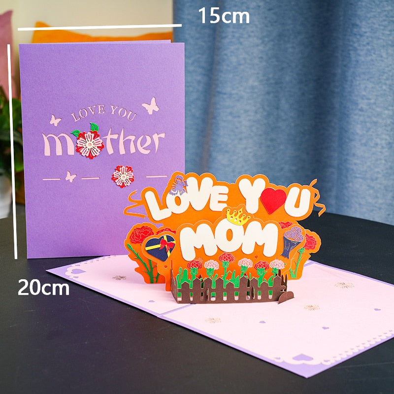Pop-Up Flower Card 3D Greeting Card