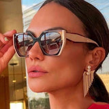 Rainbow Cats Eye Polygon Sunglasses