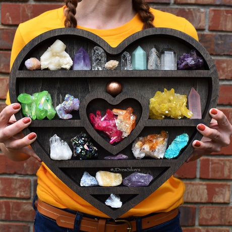 Wooden Crystal Display Shelves
