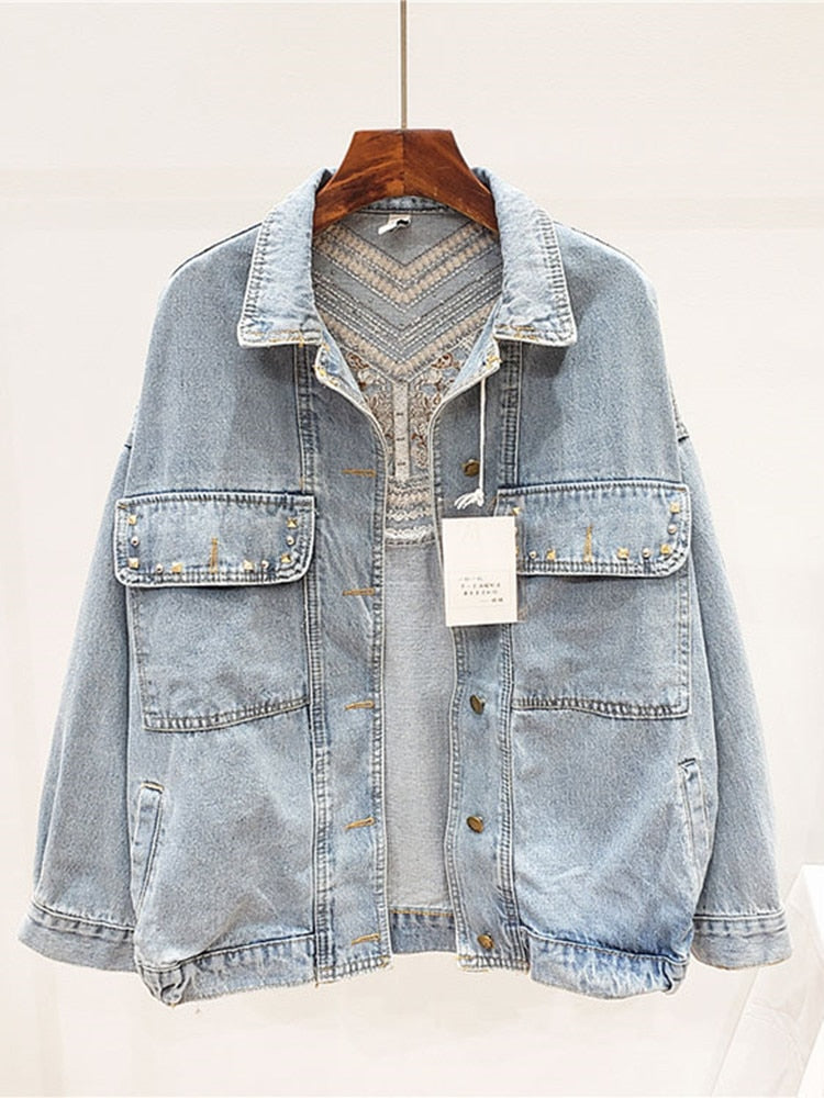 Florence Embroidered Tassel Denim Jacket