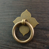 Brass Four Leaf Cabinet Drawer Pulls Hardware