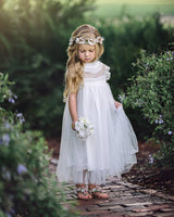 Girls Summer Flower Tulle Lace Dress Photoshoot Dress