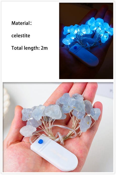 2M Natural Quartz Crystal Energy String Lights