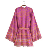River Moss Boho Short Kimono