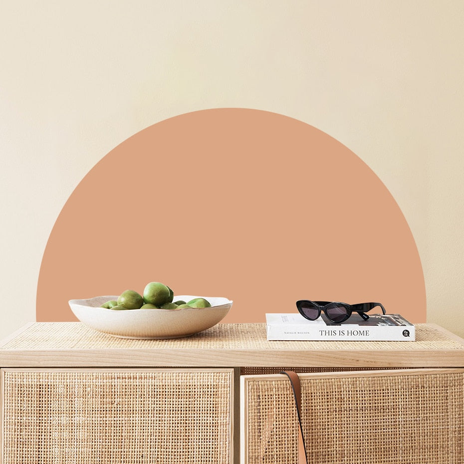 Half Circle Removable Peel and Stick Wall Sticker Wall Decal