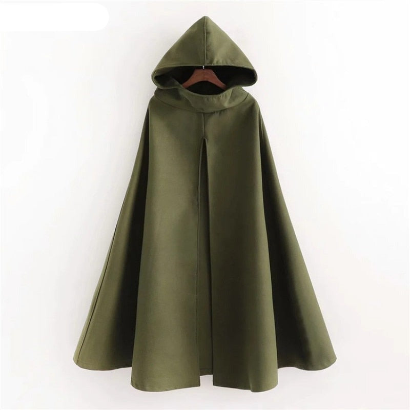 Medieval Fashion Sleeveless Hooded Cloak