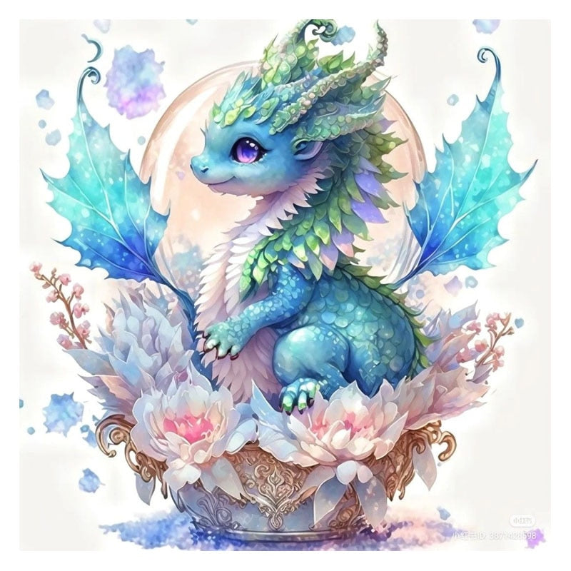 Adorable Baby Dragon - Diamond Paintings 