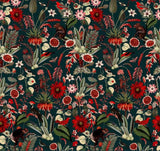 Red Flower Mural Wallpaper