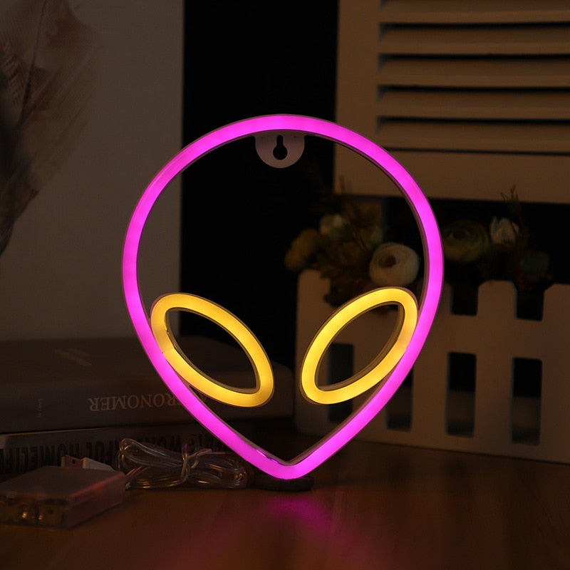 Planets & Astronauts Neon Lights LED Night Lights