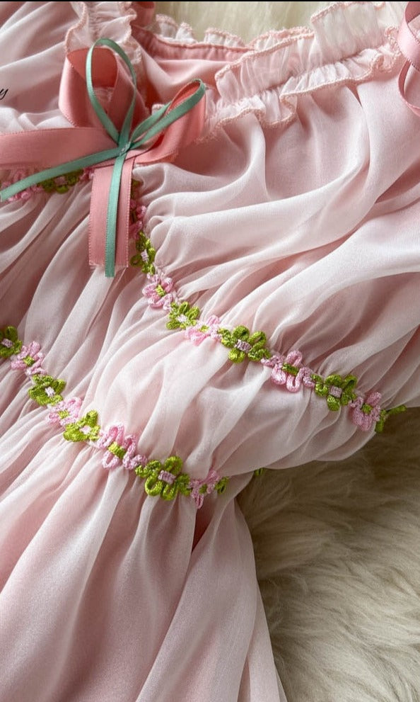 Spring Fae Pink Garden Party Dress
