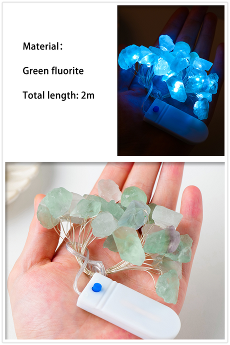 2M Natural Quartz Crystal Energy String Lights