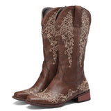 Clarabelle's Floral Embroidered Cowgirl Boots
