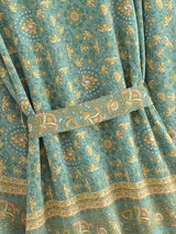 River Moss Boho Short Kimono