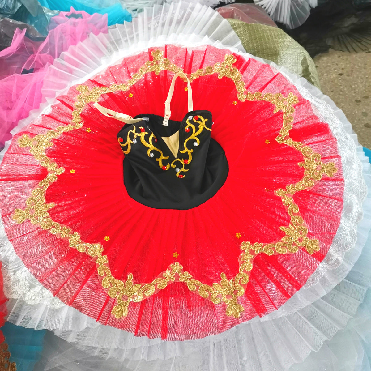 Velvety Top Embroidered Ballet Tutus Kids and Adult Ballerinas