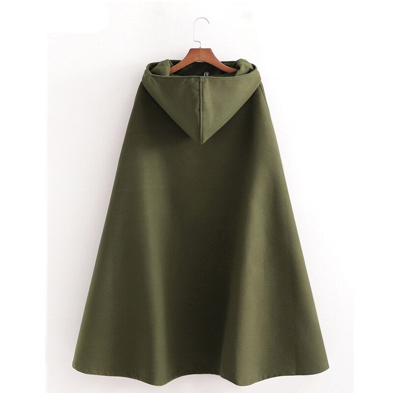 Medieval Fashion Sleeveless Hooded Cloak