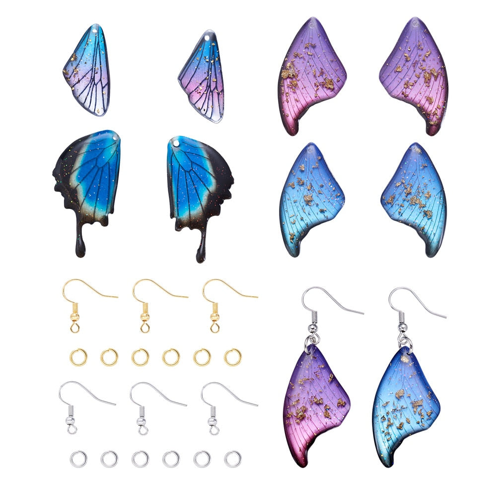 Make Your Own Handmade Fairy Resin Butterfly Wing Earrings Kits